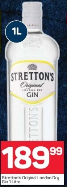 Stretton S Original London Dry Gin Litre Offer At Pick N Pay