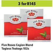 Five Roses Ceylon Blend Tagless Teabags For X S Pack Offer At Game