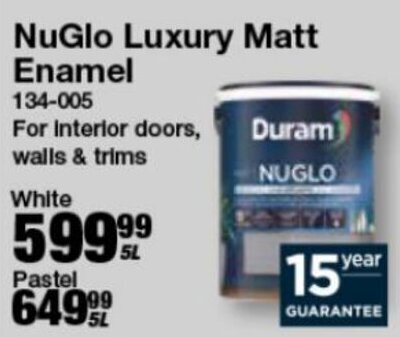 Duram Nuglo Luxury Matt Enamel White 5L Offer At Mica