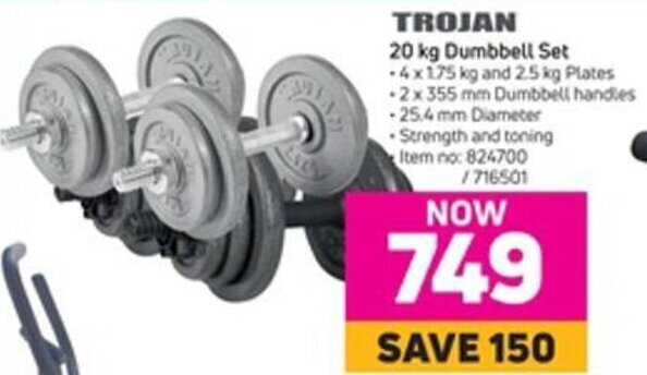 Trojan Dumbbell Set Kg Offer At Game