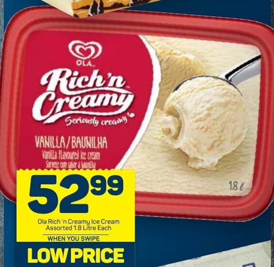 Ola Rich N Creamy Ice Cream Assorted L Offer At Pick N Pay