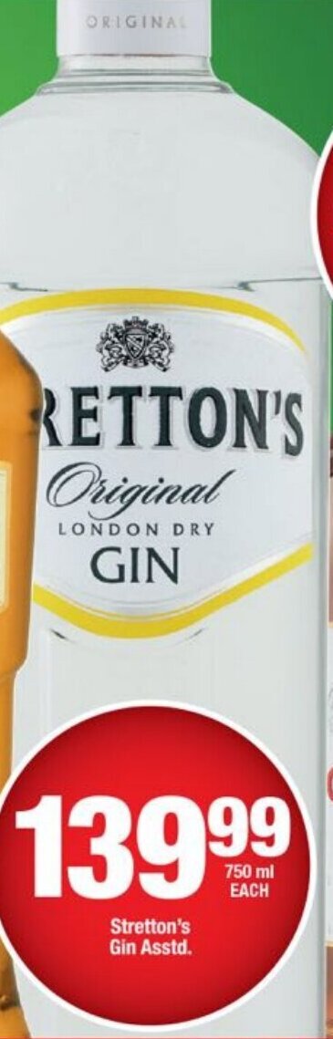 Stretton S Gin Asstd Offer At Ok Liquor