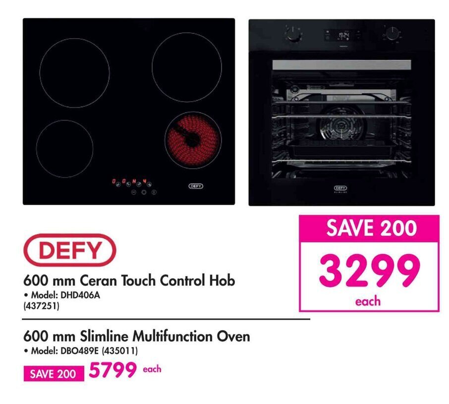 Defy 600mm Ceran Touch Control Hob Offer At Makro