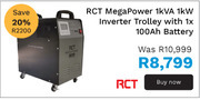 Rct Megapower Kva Inverter Trolley With X Ah Battery Offer At