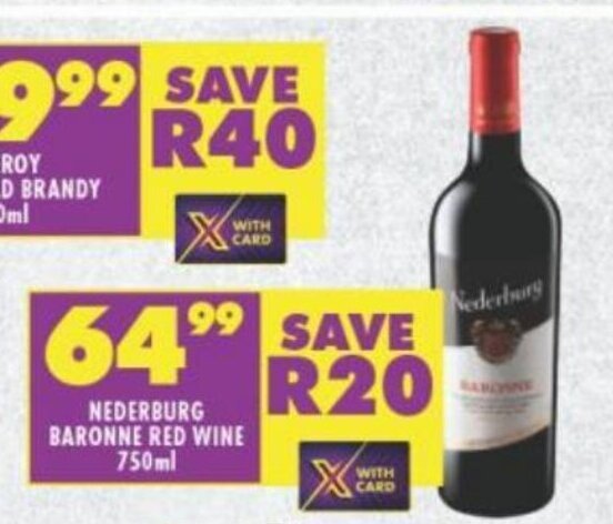 Nederburg Baronne Red Wine Ml Offer At Shoprite