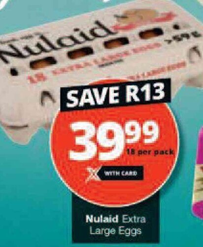 Nulaid Extra Large Eggs Offer At Checkers