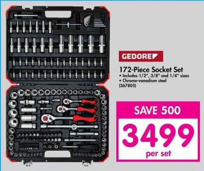 GEDORE 172 Piece Socket Set Offer At Makro