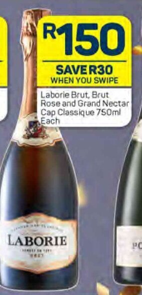 Laborie Brut Brut Rose And Grand Nectar Cap Classique 750ml Each Offer