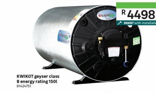 Kwikot Geyser Class B Energy Rating Offer At Leroy Merlin