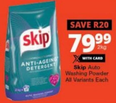 Skip Auto Washing Powder All Variants Each Offer At Checkers Hyper