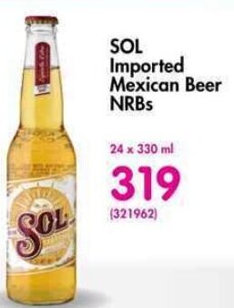 Sol Imported Mexican Beer Nrbs Offer At Makro