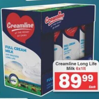 Creamline Long Life Milk 6x1lt Offer At Frontline