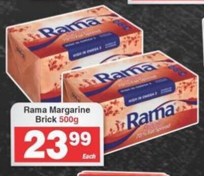 Rama Margarine Brick G Offer At Frontline