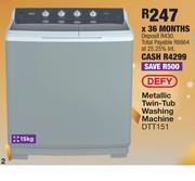 Defy Kg Metallic Twin Tub Washing Machine Dtt Offer At Ok Furniture