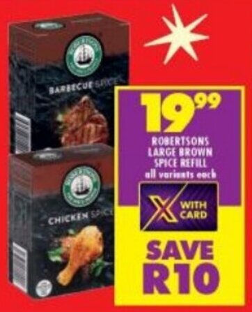 ROBERTSONS LARGE BROWN SPICE REFILL All Variants Each Offer At Shoprite