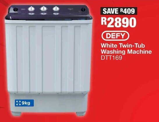 Defy White Twin Tub Washing Machine Offer At Ok Furniture