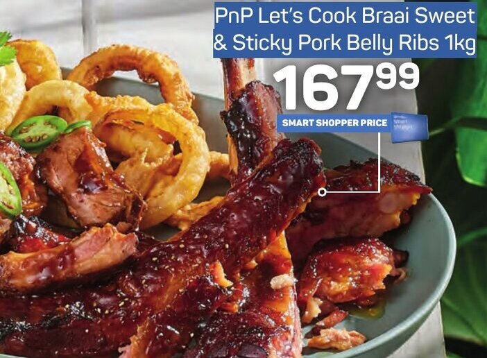 Pnp Let S Cook Braai Sweet Sticky Pork Belly Ribs Kg Offer At Pick N Pay