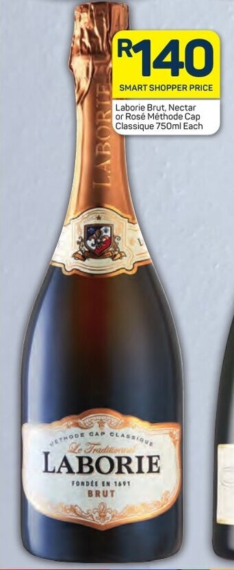 Laborie Brut Nectar Or Ros M Thode Cap Classique Ml Each Offer At