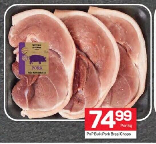 PnP Bulk Pork Braai Chops Offer At Pick N Pay