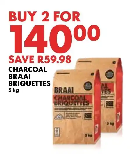 CHARCOAL BRAAI BRIQUETTES 5 Kg Offer At Woolworths