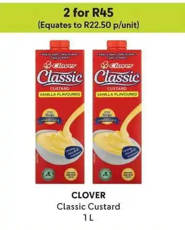 Clover Classic Custard 1L Offer At Makro