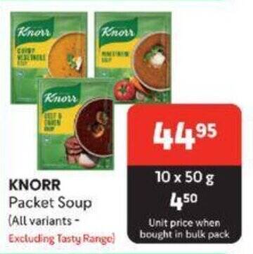 KNORR Packet Soup Offer At Makro