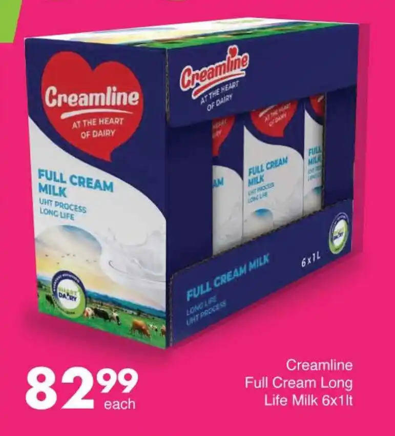 Creamline Full Cream Long Life Milk 6x1lt Offer At Save