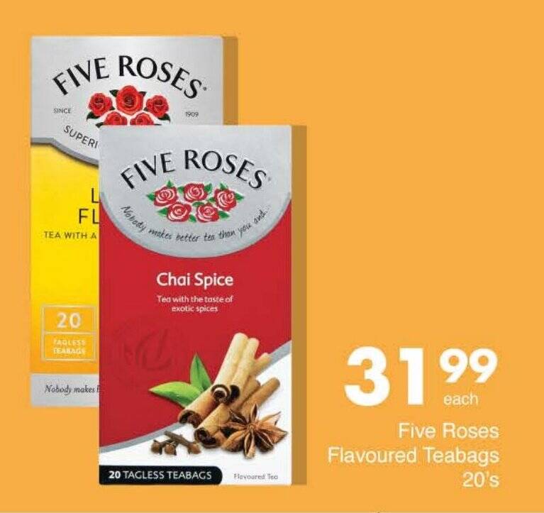 Five Roses Flavoured Teabags 20 S Offer At Save