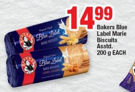 Bakers Blue Label Marie Biscuits Asstd G Each Offer At Ok Foods