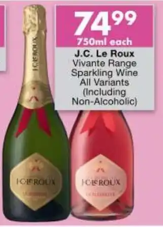 J C Le Roux Vivante Range Sparkling Wine All Variants Including Non