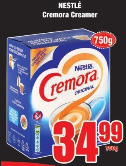 Nestlé Cremora Creamer 750g offer at Boxer Build