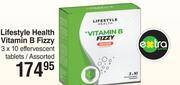 Lifestyle Health Vitamin B Fizzy Assorted 3 X 10 Effervescent Tablets