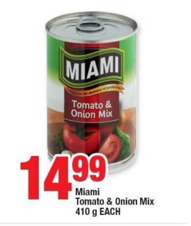 Miami Tomato Onion Mix 410 G EACH Offer At OK Foods