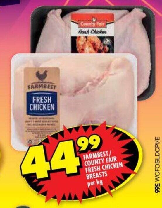 Farmbest County Fair Fresh Chicken Breasts Per Kg Offer At Shoprite