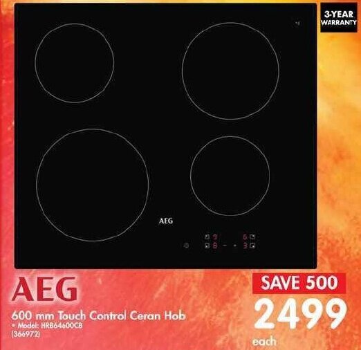 AEG Touch Control Ceran Hob 600mm Offer At Makro