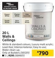 Fired Earth 20L Walls Ceilings Offer At Builders Warehouse