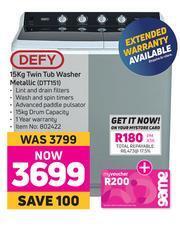 Defy Kg Twin Tub Washer Metallic Dtt Offer At Game