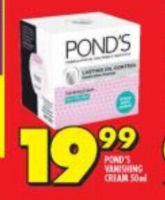 Pond S Vanishing Cream 50ml Offer At Shoprite