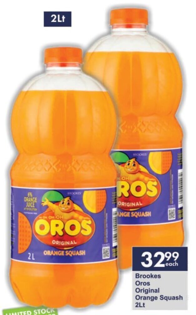 Brookes Oros Original Orange Squash Lt Offer At President Hyper