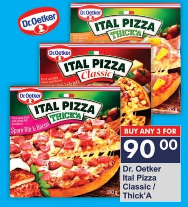 Dr Oetker Ital Pizza Classic Thick A Offer At President Hyper