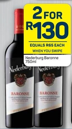 Nederburg Baronne 2 X 750ml Offer At Pick N Pay