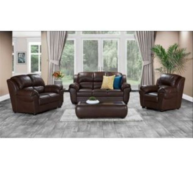 Oregan Piece Leather Air Lounge Suite Brown Offer At Bradlows