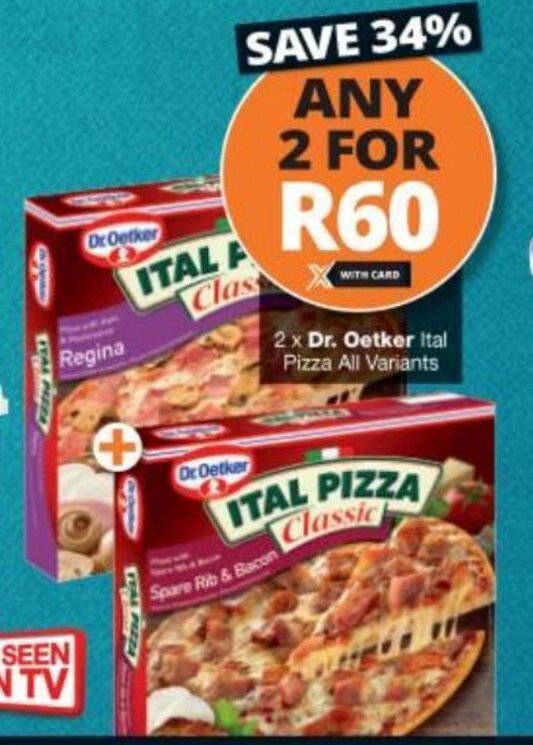 Dr Oetker Ital Pizza All Variants X Offer At Checkers