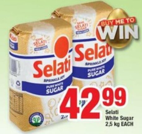 Selati White Sugar Kg Offer At Ok Foods