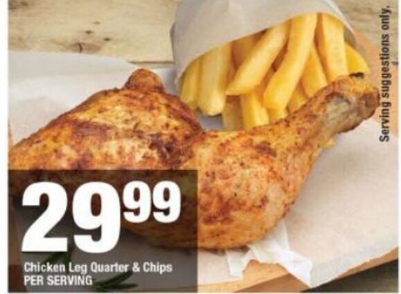 Chicken Leg Quarter Chips Per Serving Offer At Ok Foods