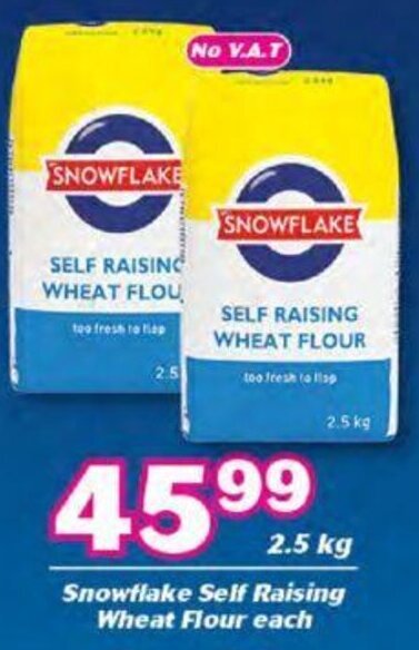 Snowflake Self Raising Wheat Flour Kg Offer At Cambridge Food