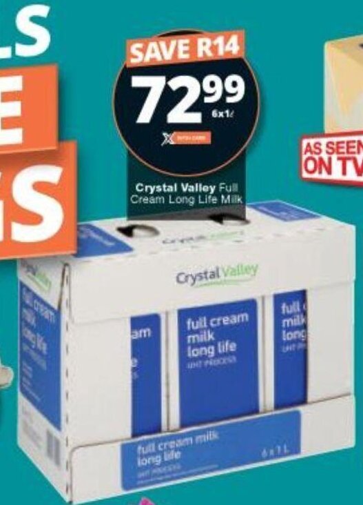 Crystal Valley Full Cream Long Life Milk X L Offer At Checkers