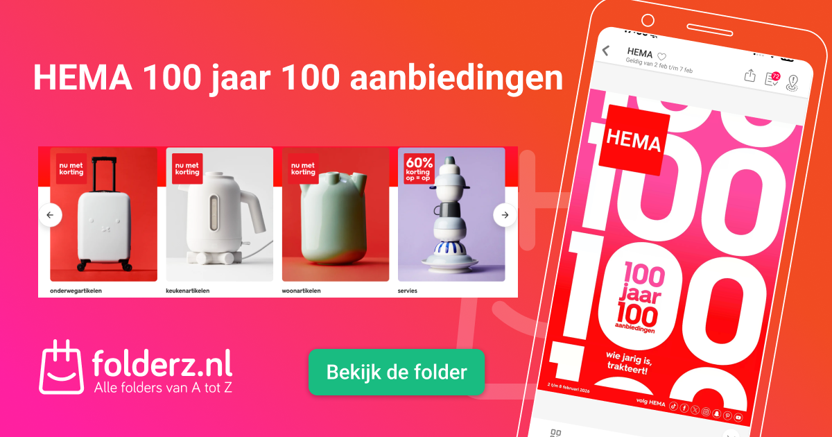 HEMA 100 jaar: de beste jubileumaanbiedingen uit de HEMA folder