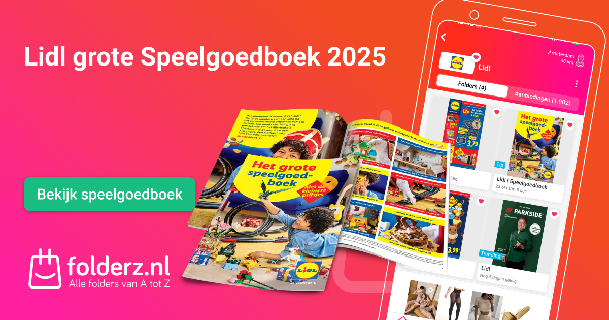 Het Grote Speelgoedboek van Lidl 2025 – ontdek alle Sinterklaasaanbiedingen via Folderz.nl