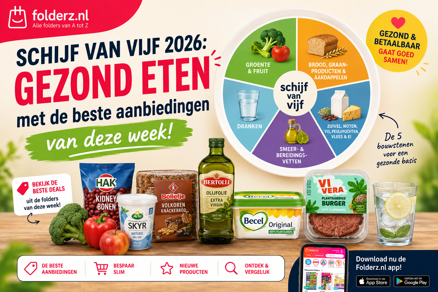 Schijf van Vijf 2026: gezond eten met de beste aanbiedingen van deze week